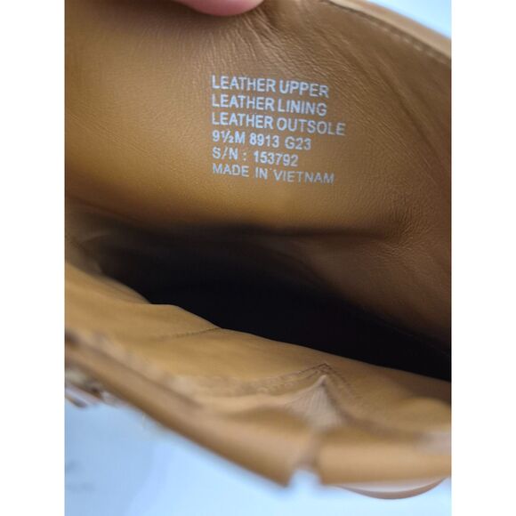 Tory Burch Women's Brown Brooke Stamped Heel Leather Bootie Size 9.5 - Picture 7 of 7